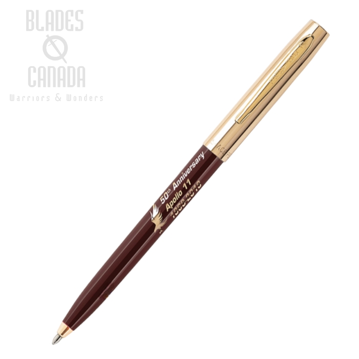 Fisher Space Pen Apollo 11 Cap-O-Matic Pen, 50th Anniversary Edition, Burgundy/Gold, FP7756G-50-BURG